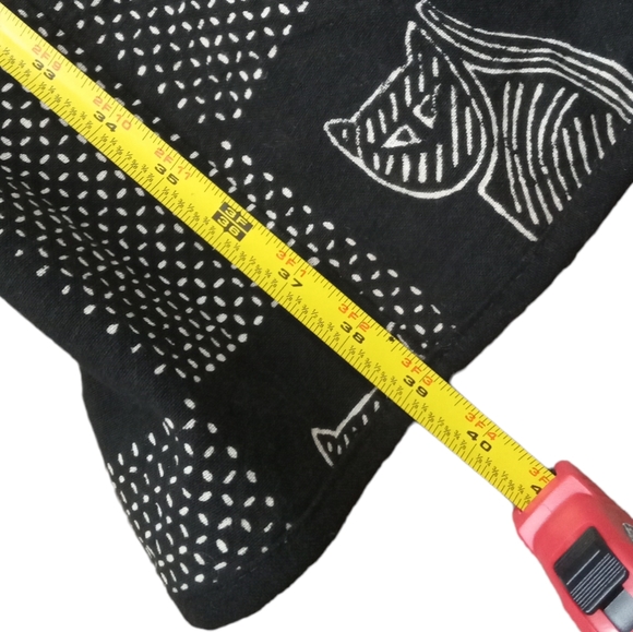 Sam Hilu African Cat Style Art to Wear Print Long Cotton Vest Coat S/M - Picture 5 of 7